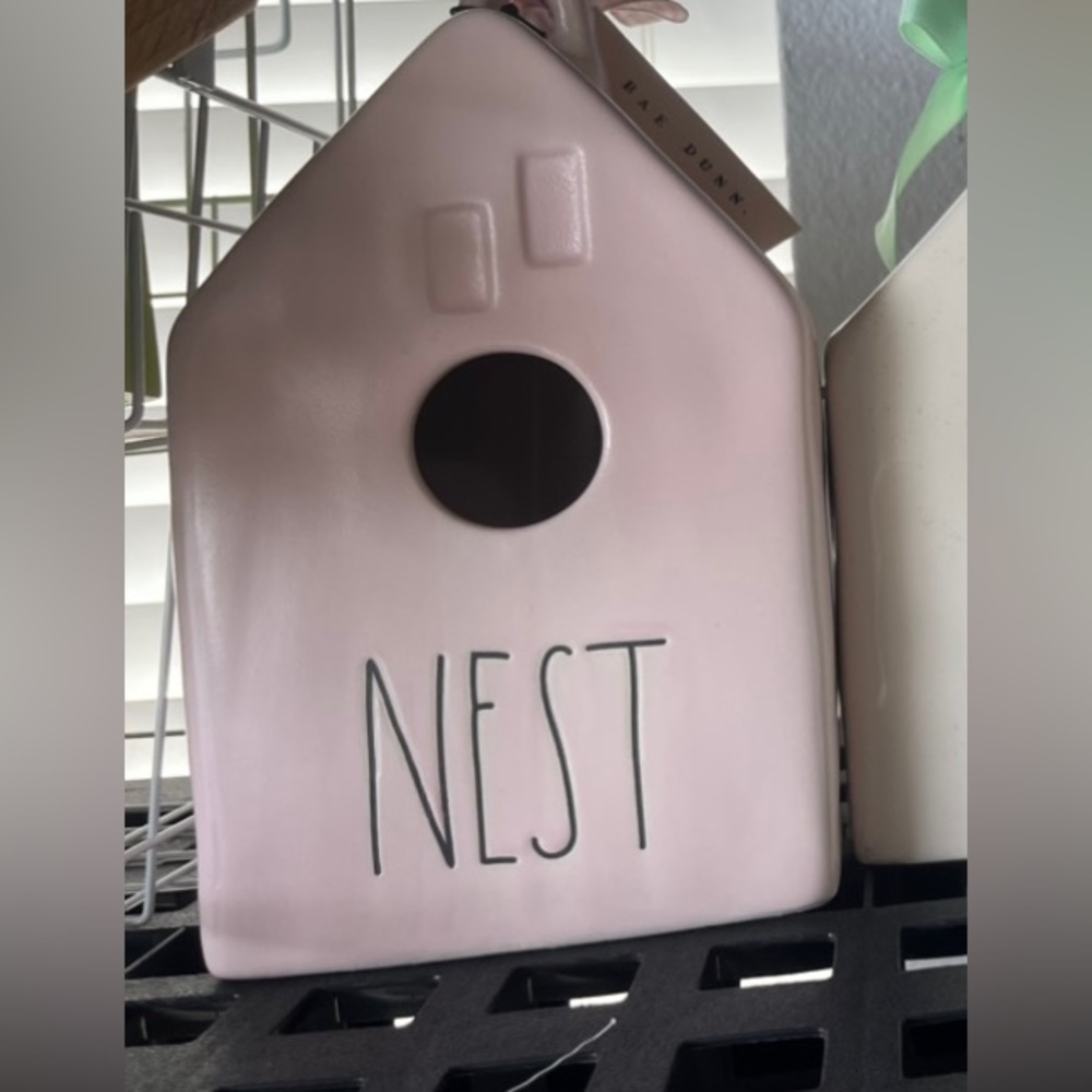 Rae Dunn Pink Nest Birdhouse